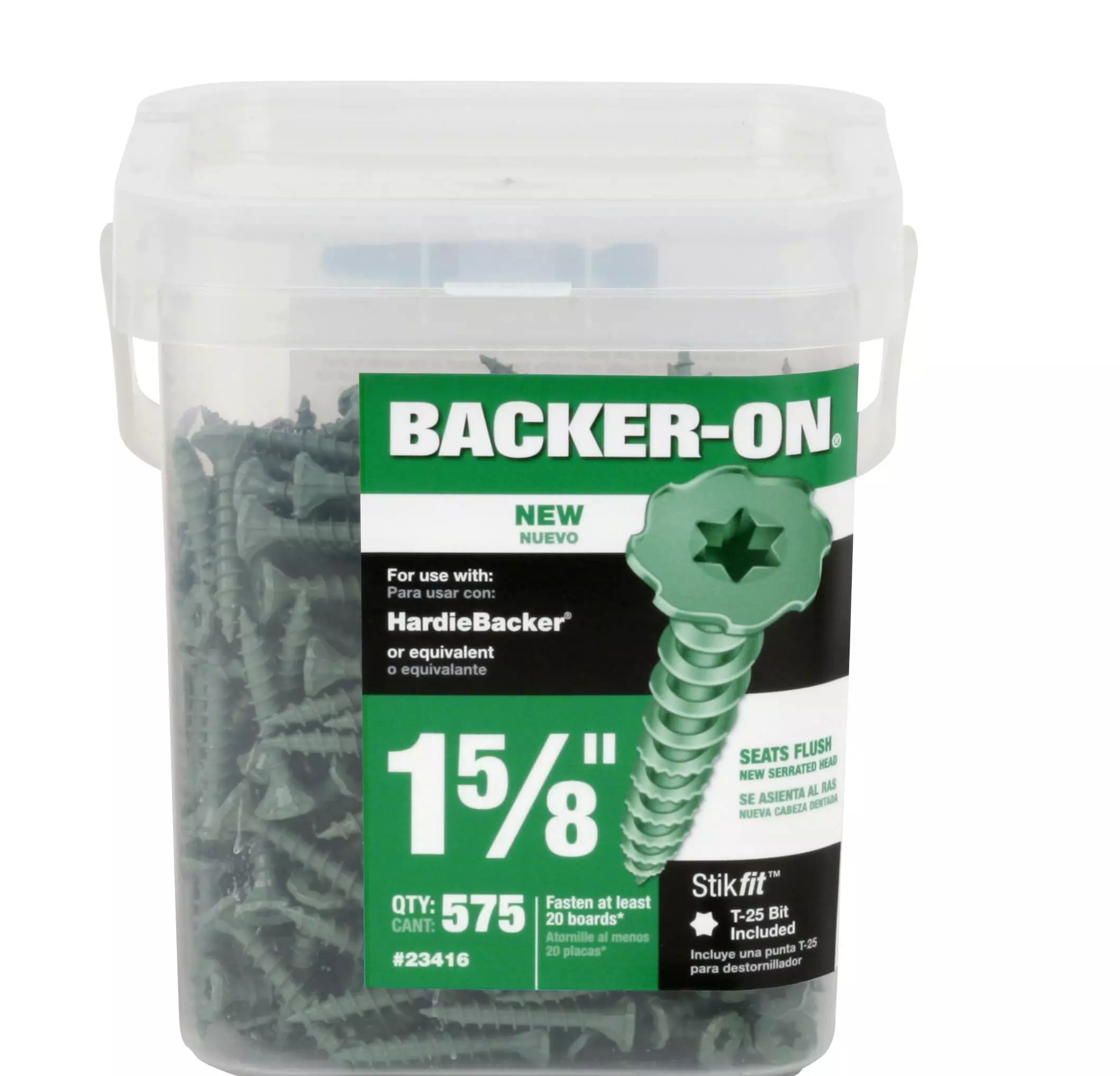 Backer-On Cement Board Star-Drive Screw Zinc-Plated (575-Count) X #9 1-5/8-In Interior 3 Backer-On Cement Board Star-Drive Screw Zinc-Plated (575-Count) X #9 1-5/8-In Interior