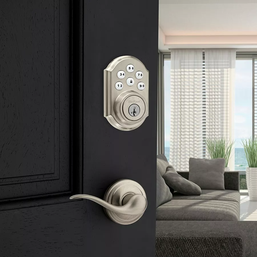 Door Keypad Kwikset Lock 909 Nickel Satin Electronic Smartcode Lighted Deadbolt Single Cylinder 8 Door Keypad Kwikset Lock 909 Nickel Satin Electronic Smartcode Lighted Deadbolt Single Cylinder - Image 6