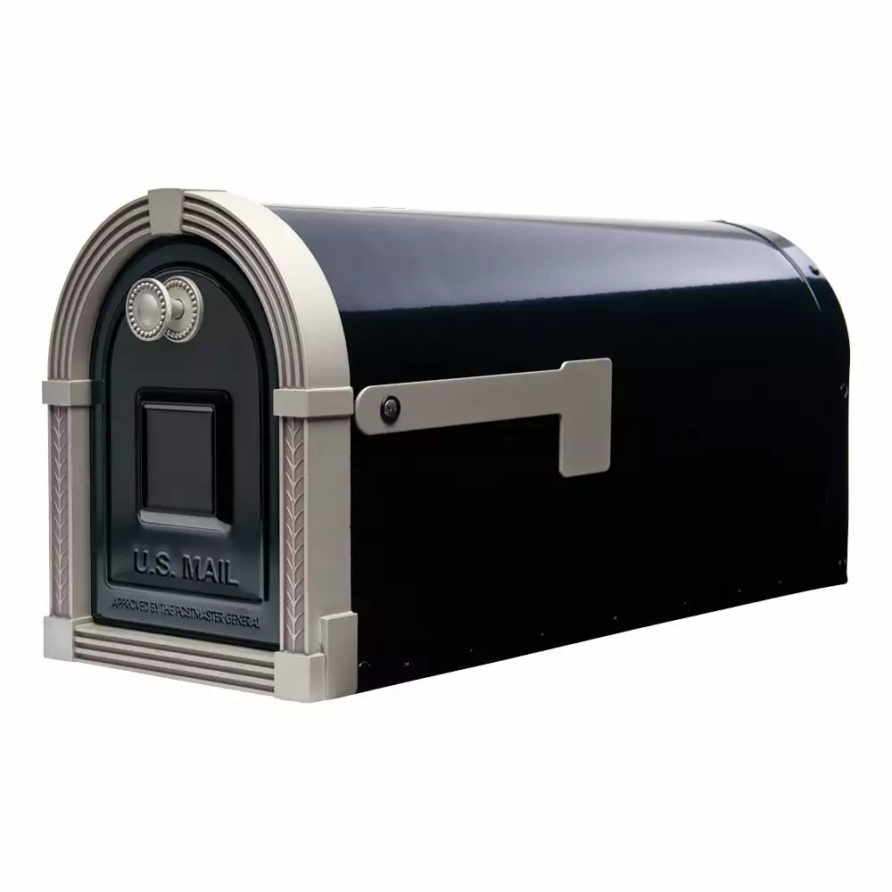 Mailbox Post Mount Nickel Metal Large Brunswick Gibraltar Black/Brushed 3 Mailbox Post Mount Nickel Metal Large Brunswick Gibraltar Black/Brushed