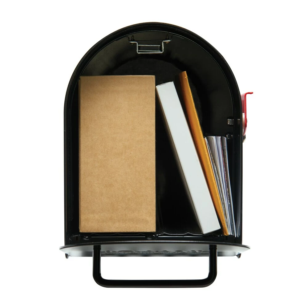 Mailbox Post Mount Metal (401-999-Cu In) Standard Ironside Gibraltar Black 4 Mailbox Post Mount Metal (401-999-Cu In) Standard Ironside Gibraltar Black - Image 2