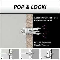 Toggler Kit Snapskru Anchor 50-Pack Diameter Length Assorted Drywall Included) 7 Toggler Kit Snapskru Anchor 50-Pack Diameter Length Assorted Drywall Included) -Schlage Trade 07955119