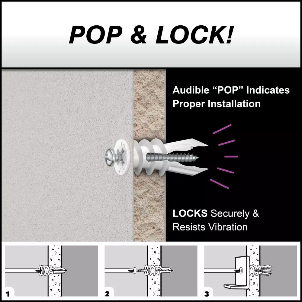 Toggler Kit Snapskru Anchor 50-Pack Diameter Length Assorted Drywall Included) 4 Toggler Kit Snapskru Anchor 50-Pack Diameter Length Assorted Drywall Included) - Image 3