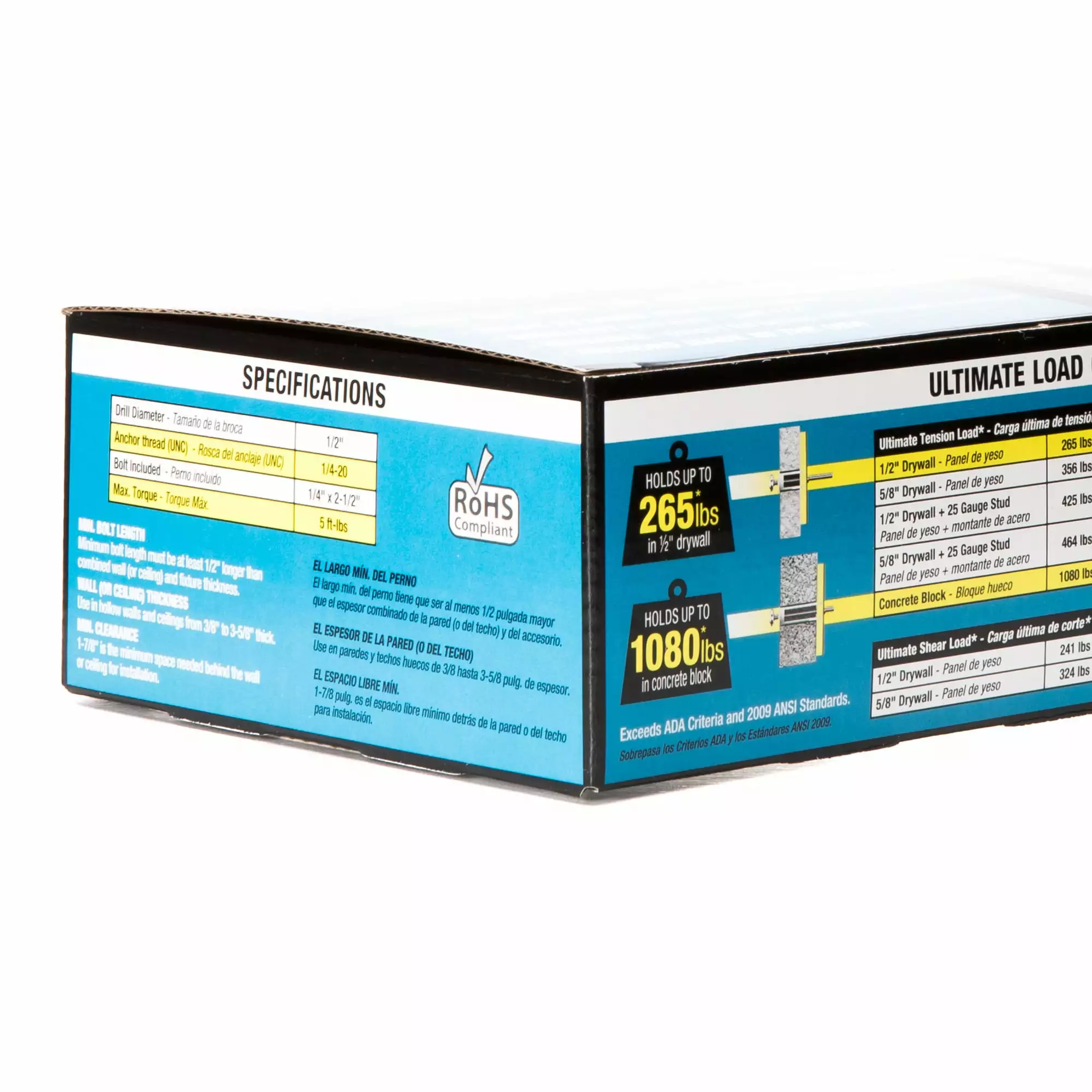 Toggler Anchor Toggle Bolt 1/4-In Dia Length 30-Pack Drywall Included) Assorted 4 Toggler Anchor Toggle Bolt 1/4-In Dia Length 30-Pack Drywall Included) Assorted - Image 2