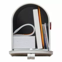 Mailbox Metal White Post Mount Standard Gibraltar Elite 9 Mailbox Metal White Post Mount Standard Gibraltar Elite -Schlage Trade 08071238