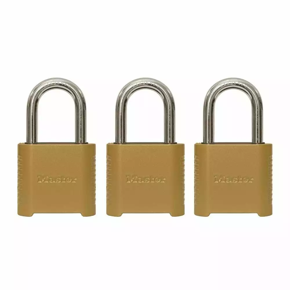 Padlock Zinc 3-Pack 2-In Master Lock Combination 2 Padlock Zinc 3-Pack 2-In Master Lock Combination