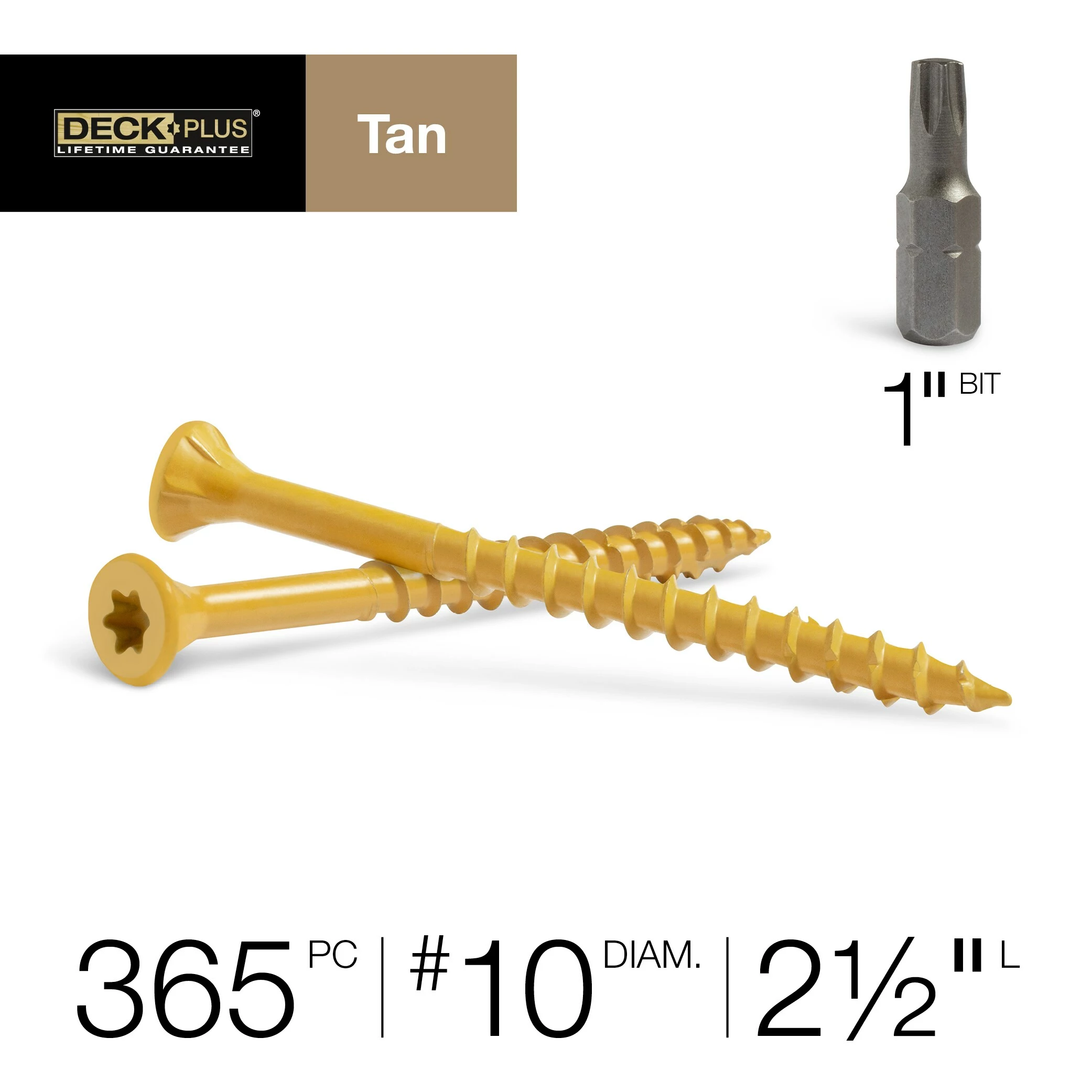 Deck Screw Deck Plu (365) 10 X 2-1/2-In Wood To Wood 4 Deck Screw Deck Plu (365) 10 X 2-1/2-In Wood To Wood - Image 2