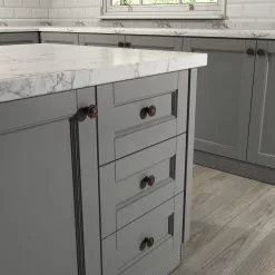 Schlage Trade 17 Allen + Roth Cabinet Knob Bronze 1.3-In Transitional Round Aged