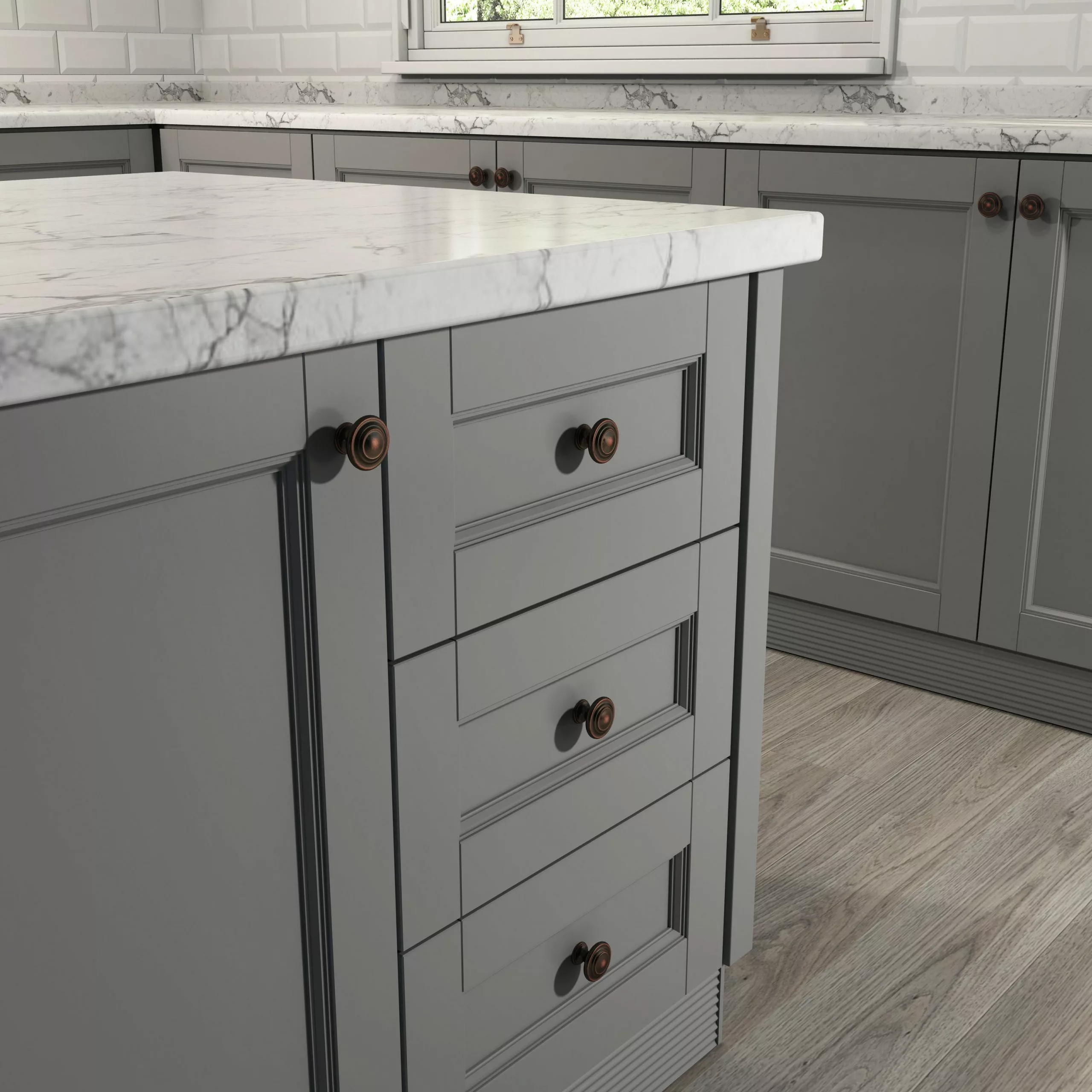 Allen + Roth Cabinet Knob Bronze 1.3-In Transitional Round Aged 2 Allen + Roth Cabinet Knob Bronze 1.3-In Transitional Round Aged