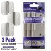 Hillman Door Hinge Mortise Satin 5/8-In 3-1/2-In (3-Pack) Radiu Squeakproof -Schlage Trade 08707900