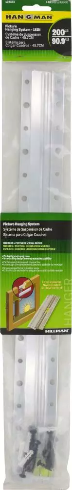 Hillman Picture Hanging System Hanger 18-In 200Lb 3 Hillman Picture Hanging System Hanger 18-In 200Lb - Image 2
