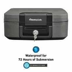 Sentrysafe Chest Safe 0.28-Cu Ft Keyed Waterproof Fire Resistant 9 Sentrysafe Chest Safe 0.28-Cu Ft Keyed Waterproof Fire Resistant -Schlage Trade 09043817