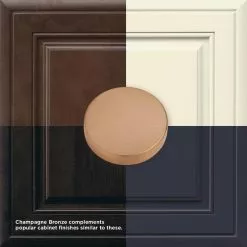 Brainerd Cabinet Knob Capital Bronze 1.25-In Round Traditional Champagne 9 Brainerd Cabinet Knob Capital Bronze 1.25-In Round Traditional Champagne -Schlage Trade 09085325