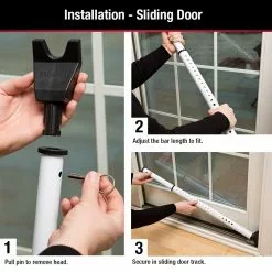 Door Master Lock Security Bar 42-In Sliding Patio Adjustable -Schlage Trade 09339188