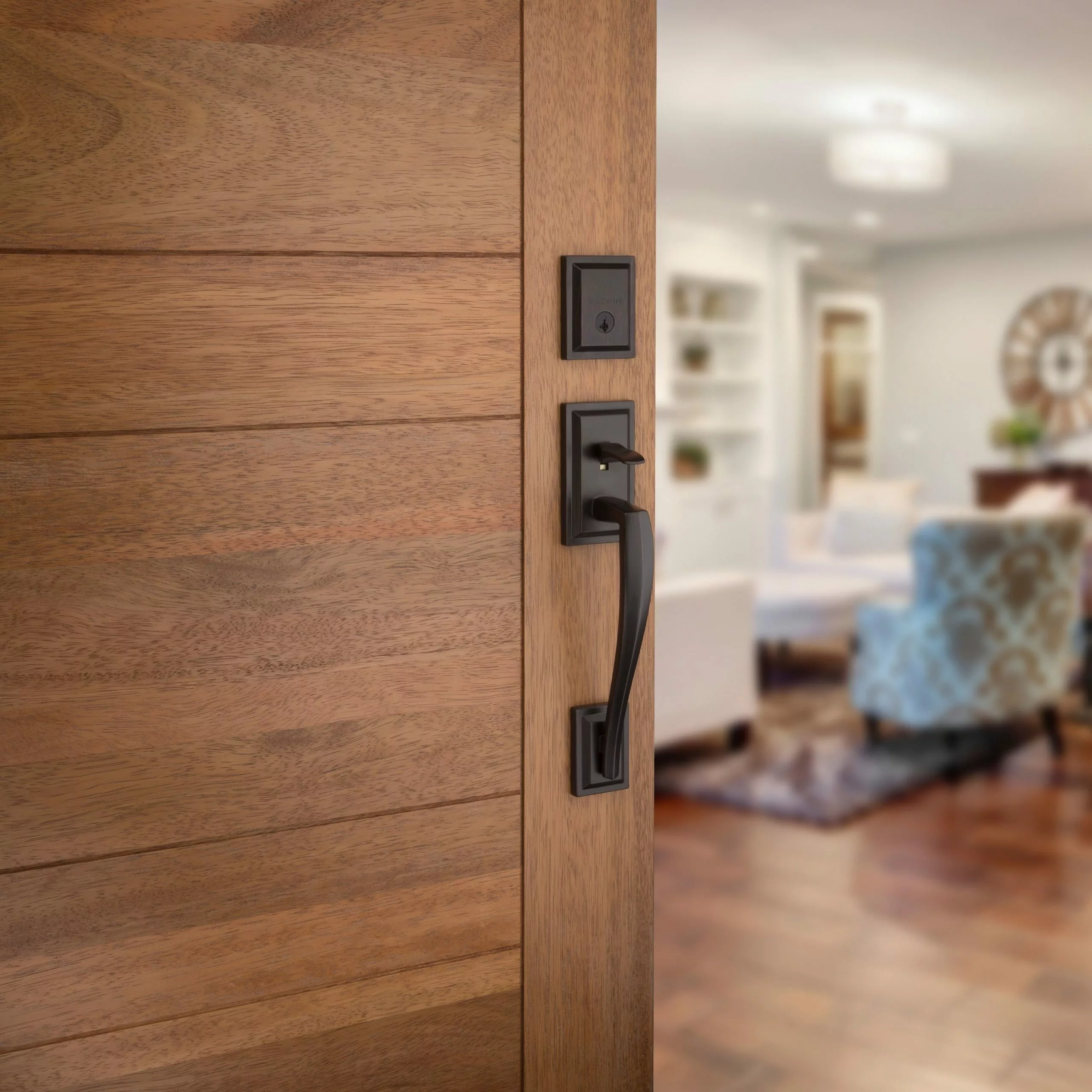 Baldwin Torrey Pine Door Smartkey Handleset Bronze Entry Deadbolt Venetian Single-Cylinder Torrey Prestige 5 Baldwin Torrey Pine Door Smartkey Handleset Bronze Entry Deadbolt Venetian Single-Cylinder Torrey Prestige - Image 4