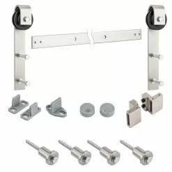 Kit Door Hardware Nickel Steel Satin 72-In Mount Sliding National Top Barn