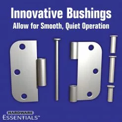 Hillman Door Hinge Mortise Satin 5/8-In 3-1/2-In (3-Pack) Radiu Squeakproof -Schlage Trade 09384517