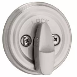 Deadbolt Series Kwikset Deadbolt 980 Satin Nickel Signature Smartkey Single Cylinder -Schlage Trade 09440634