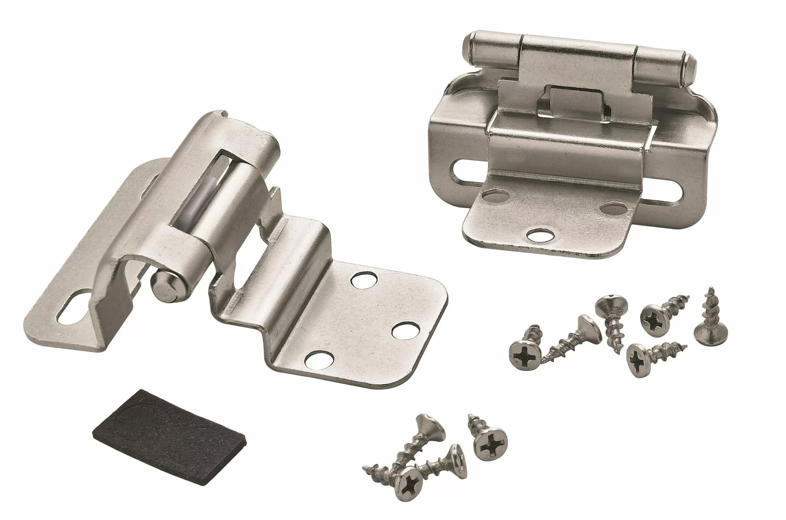 Amerock Cabinet Hinge Ball Tip Satin Nickel 3/8-In 2-Pack Self-Closing 2 Amerock Cabinet Hinge Ball Tip Satin Nickel 3/8-In 2-Pack Self-Closing