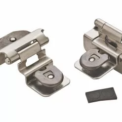 Amerock Cabinet Hinge Satin Nickel 3/8-In 2-Pack Lift-Off Self-Closing