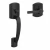Door Schlage Handleset Greenwich Matte Entry Broadway Black -Schlage Trade 09677768 scaled