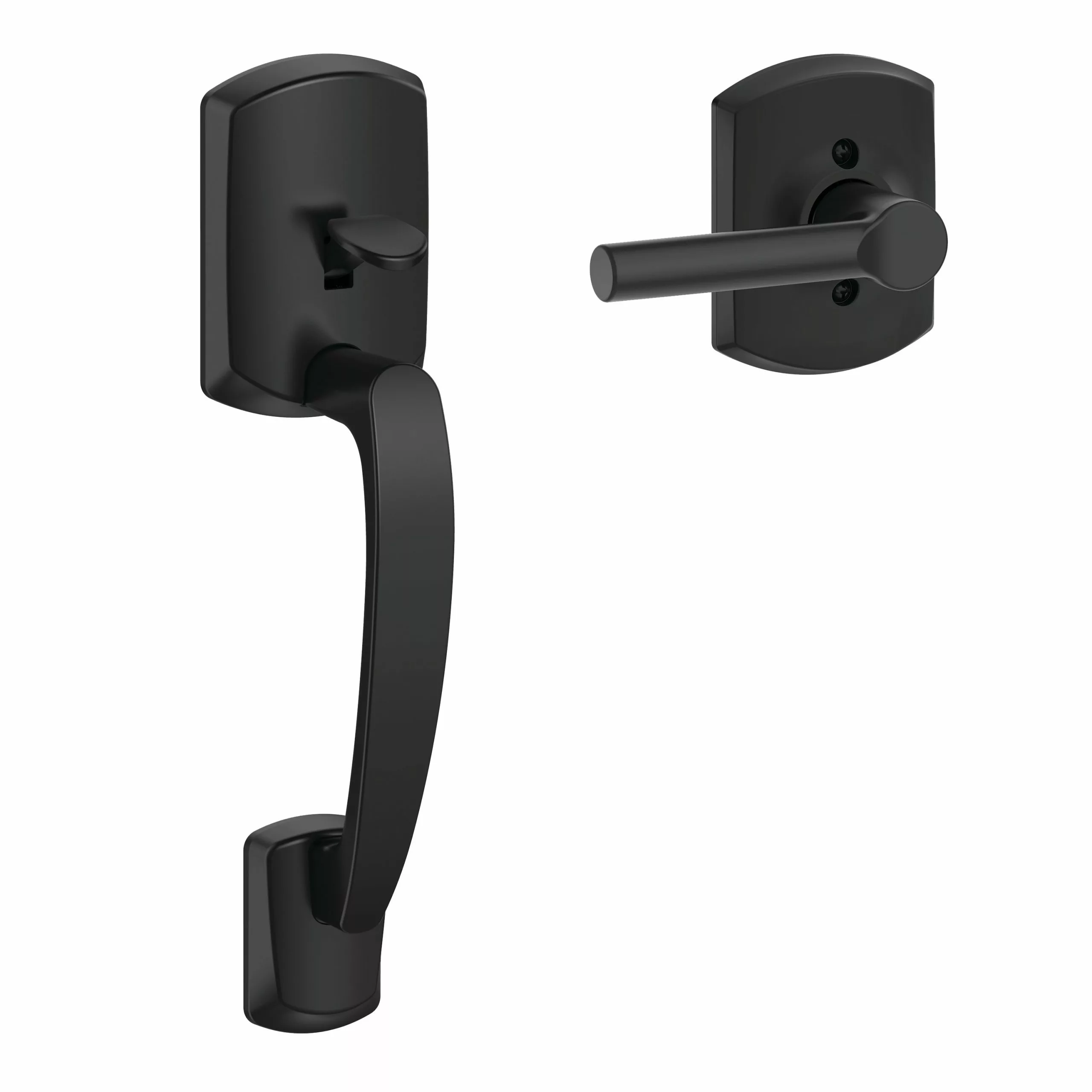 Door Schlage Handleset Greenwich Matte Entry Broadway Black 3 Door Schlage Handleset Greenwich Matte Entry Broadway Black
