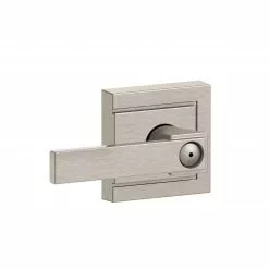 Door Handle F40 Nickel Satin Universal Privacy Schlage Northbrook
