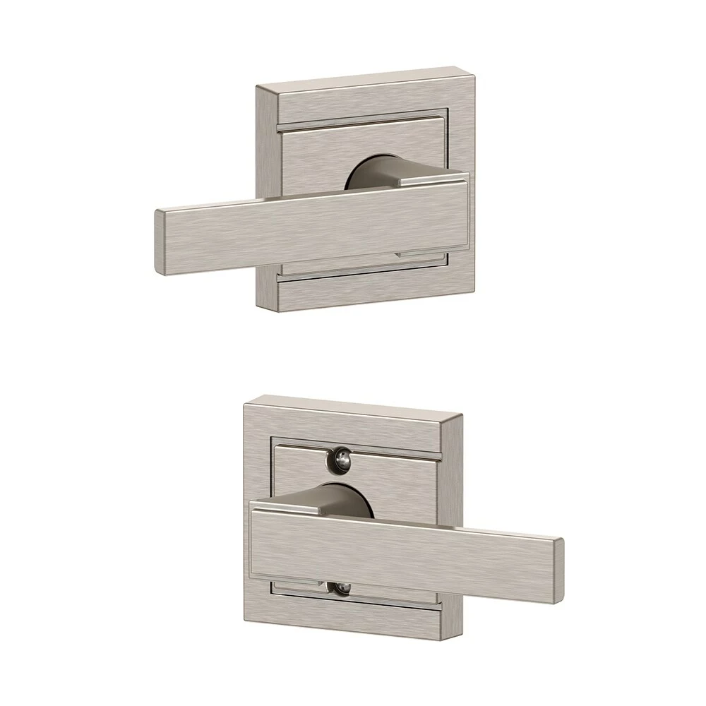 Northbrook Door Handle F10 Satin Nickel Universal Schlage Passage 3 Northbrook Door Handle F10 Satin Nickel Universal Schlage Passage - Image 2