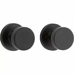 Pismo Matte Door Knob Kwikset Signature Passage No Deadbolt Black