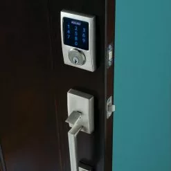 Schlage Door Keypad Lock Touchscreen Deadbolt Nickel Satin Z-Wave Built-In Electronic Lighted Century Connect Single Cylinder -Schlage Trade 10031526 scaled