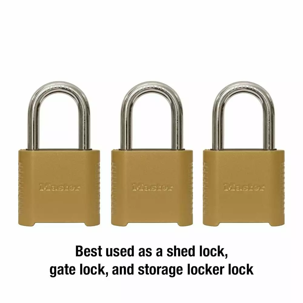 Padlock Zinc 3-Pack 2-In Master Lock Combination 3 Padlock Zinc 3-Pack 2-In Master Lock Combination - Image 2