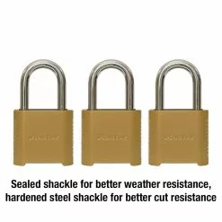 Padlock Zinc 3-Pack 2-In Master Lock Combination 9 Padlock Zinc 3-Pack 2-In Master Lock Combination -Schlage Trade 10183995