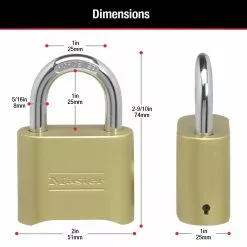 Padlock Zinc 2-In Set Your Own Master Lock Combination -Schlage Trade 10192457