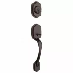 Belleview Door Smartkey Kwikset Handleset Bronze Keyed Entry Security Deadbolt Venetian Single-Cylinder -Schlage Trade 10292124