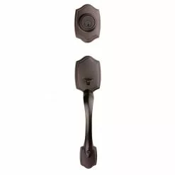 Belleview Door Smartkey Kwikset Handleset Bronze Keyed Entry Security Deadbolt Venetian Single-Cylinder -Schlage Trade 10292125