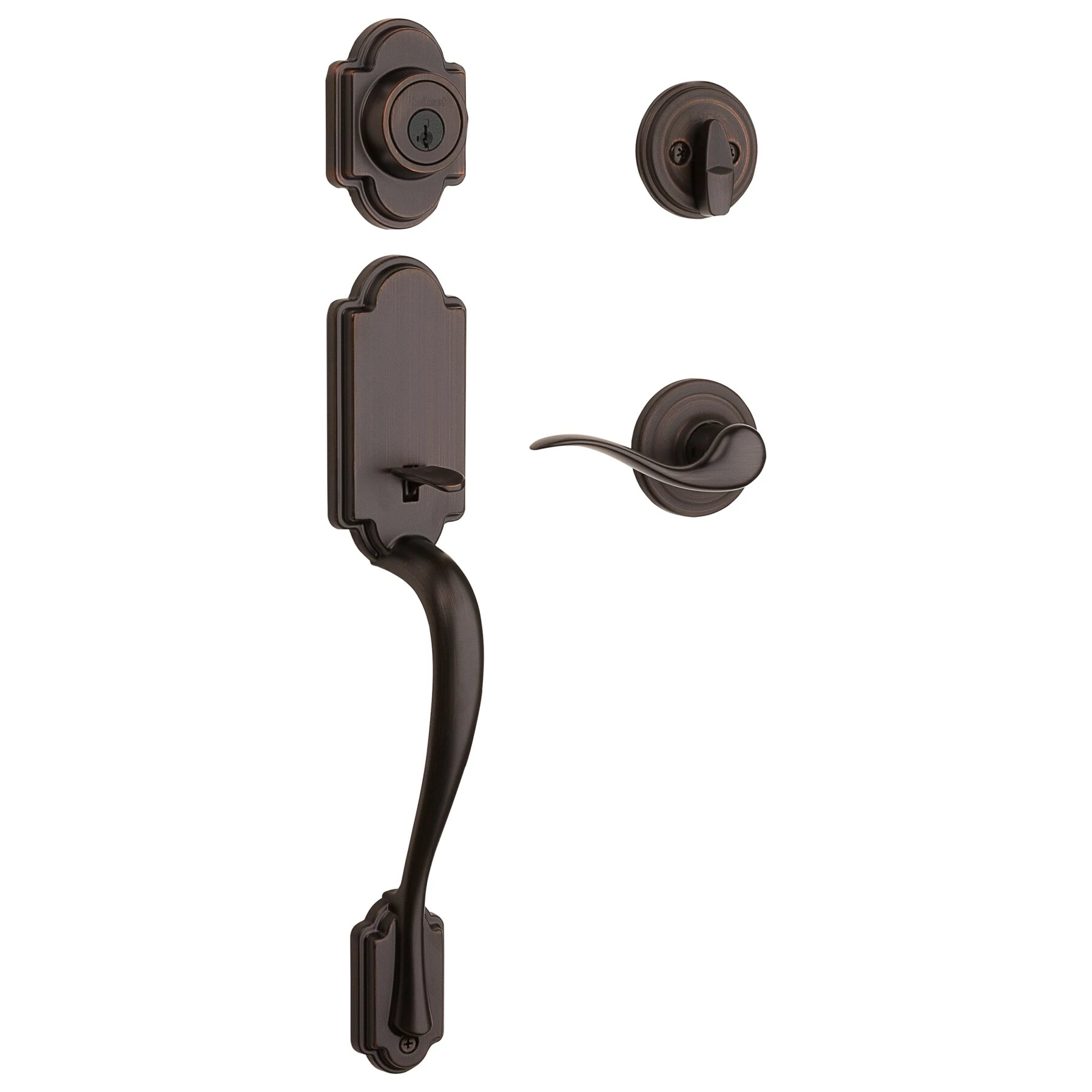 Door Kwikset Smartkey Handleset Tube Bronze Keyed Entry Signature Venetian Single-Cylinder Arlington Deadbolt 6 Door Kwikset Smartkey Handleset Tube Bronze Keyed Entry Signature Venetian Single-Cylinder Arlington Deadbolt - Image 4