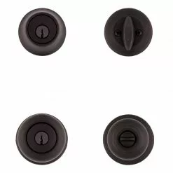 Pack Door Cove Kwikset Knob Bronze Combo Keyed Entry Security Single Deadbolt Venetian -Schlage Trade 10292360