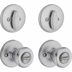 Door Knob Kwikset Tylo Chrome Satin Multi-Pack Keyed Entry Security Single Deadbolt 11 Door Knob Kwikset Tylo Chrome Satin Multi-Pack Keyed Entry Security Single Deadbolt -Schlage Trade 10292366