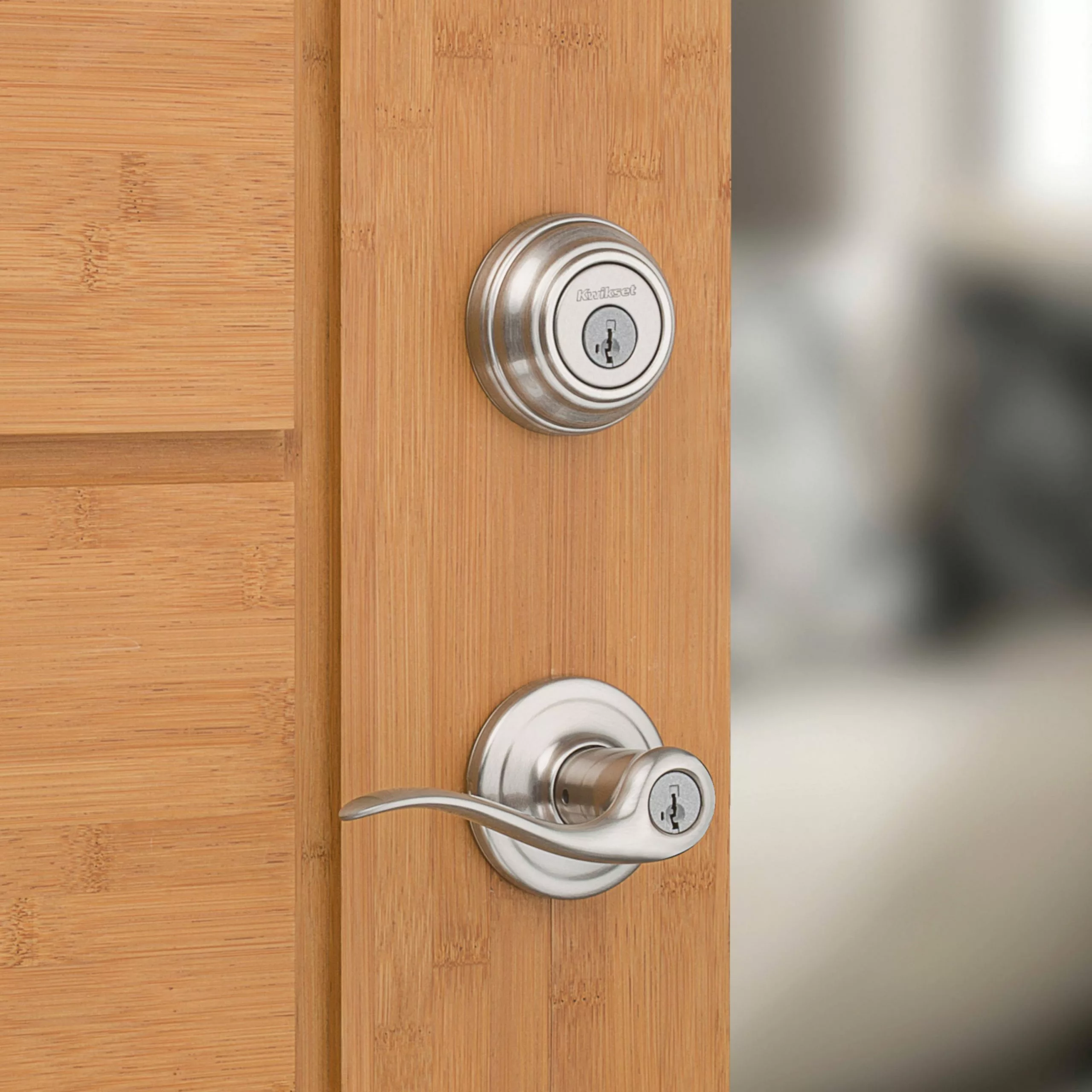 Tustin Pack Door Smartkey Kwikset Handle Deadbolt Nickel Satin Combo Universal Signature Single-Cylinder Keyed Entry 7 Tustin Pack Door Smartkey Kwikset Handle Deadbolt Nickel Satin Combo Universal Signature Single-Cylinder Keyed Entry - Image 5