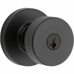 Door Knob Kwikset Smartkey Pismo Keyed Entry Signature No Deadbolt Matte Black