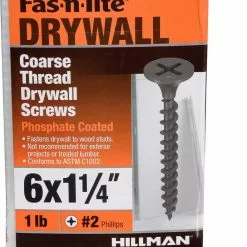 Fas-N-Tite Screw X (1-Lb) #6 1-1/4-In Drywall Bugle Coarse Thread -Schlage Trade 10409286