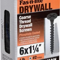 Fas-N-Tite Screw X (1-Lb) #6 1-1/4-In Drywall Bugle Coarse Thread -Schlage Trade 10409287