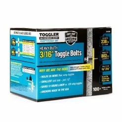 Toggler Anchor Toggle Bolt 3/16-In Dia 100-Pack Length Drywall Included) Assorted -Schlage Trade 10731864