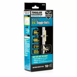 Toggler Anchor Toggle Bolt 1/4-In Dia 10-Pack Length Drywall Included) Assorted 11 Toggler Anchor Toggle Bolt 1/4-In Dia 10-Pack Length Drywall Included) Assorted -Schlage Trade 10731867