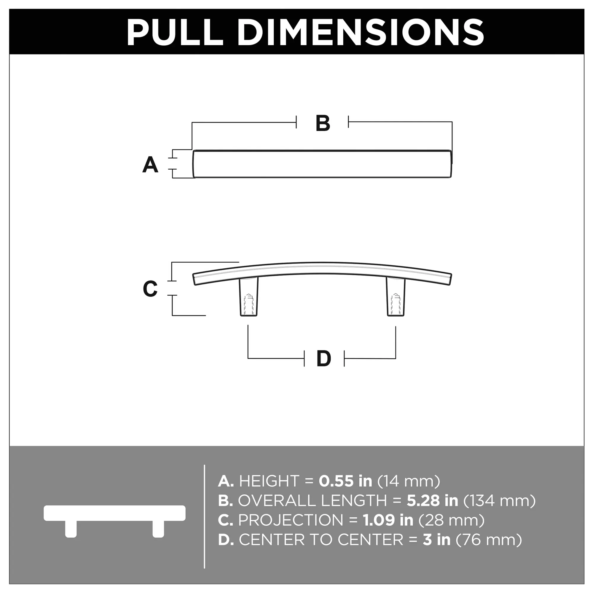 Brainerd Drawer Pull Bar Caroline Copper Bronze Arch 3-In Center To Center Highlight 8 Brainerd Drawer Pull Bar Caroline Copper Bronze Arch 3-In Center To Center Highlight - Image 6
