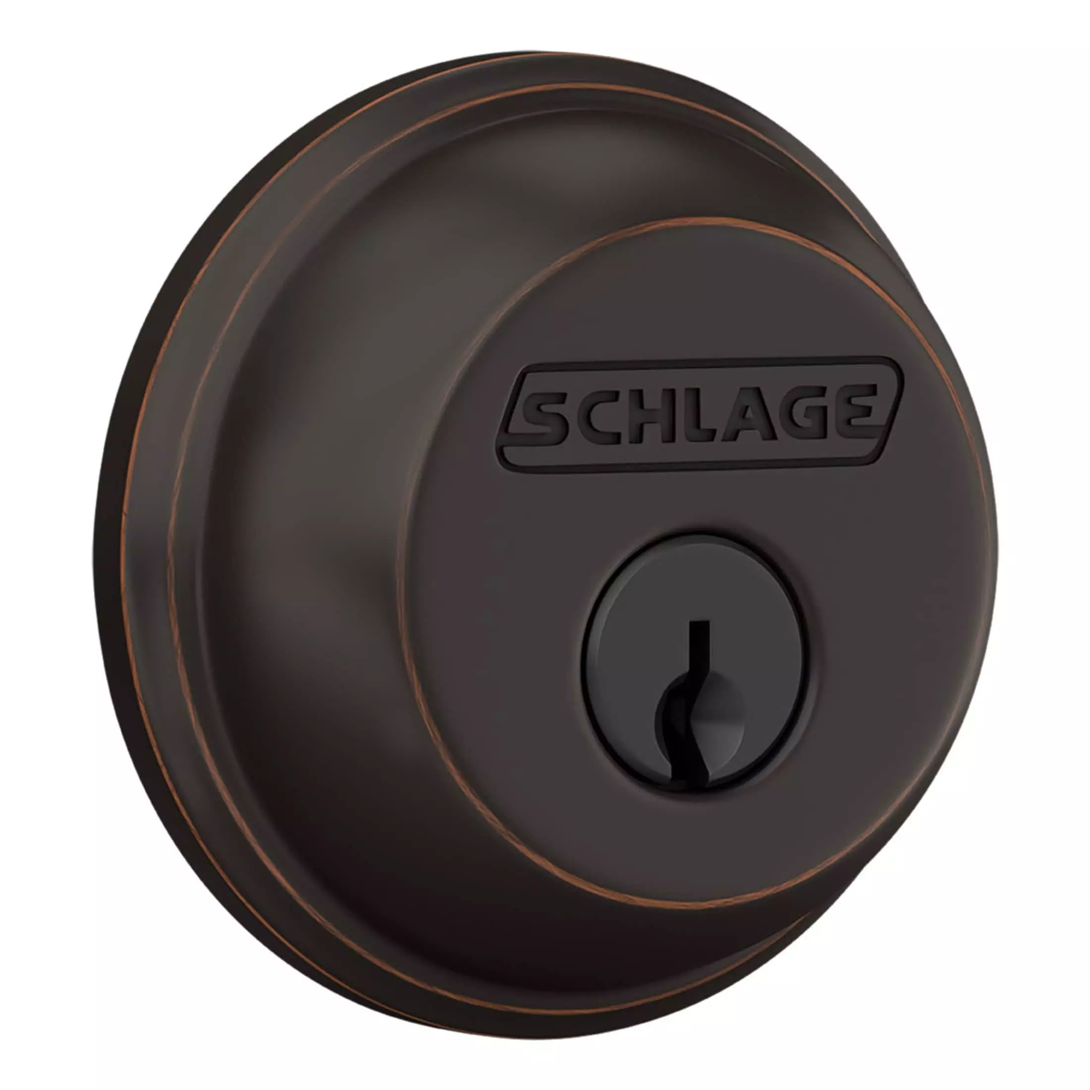 Deadbolt Schlage Bronze Single Cylinder Aged 6 Deadbolt Schlage Bronze Single Cylinder Aged - Image 4