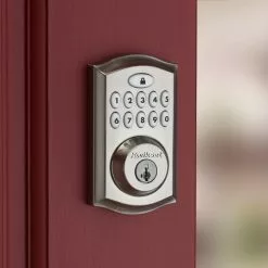 Door Keypad Kwikset Lock 913 Nickel Satin Electronic Smartcode Lighted Deadbolt Single Cylinder -Schlage Trade 11496893