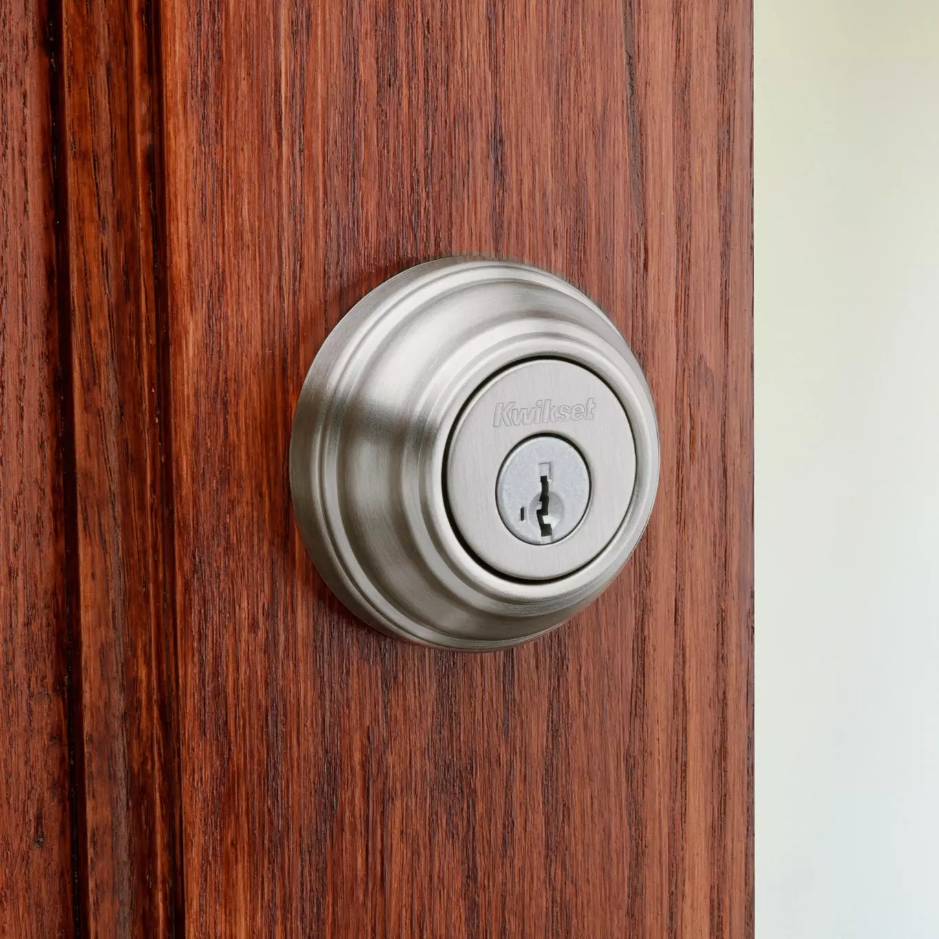 Kwikset Deadbolt 985 Series Satin Nickel Signature Smartkey Double Cylinder 5 Kwikset Deadbolt 985 Series Satin Nickel Signature Smartkey Double Cylinder - Image 4