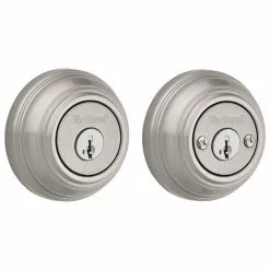 Kwikset Deadbolt 985 Series Satin Nickel Signature Smartkey Double Cylinder