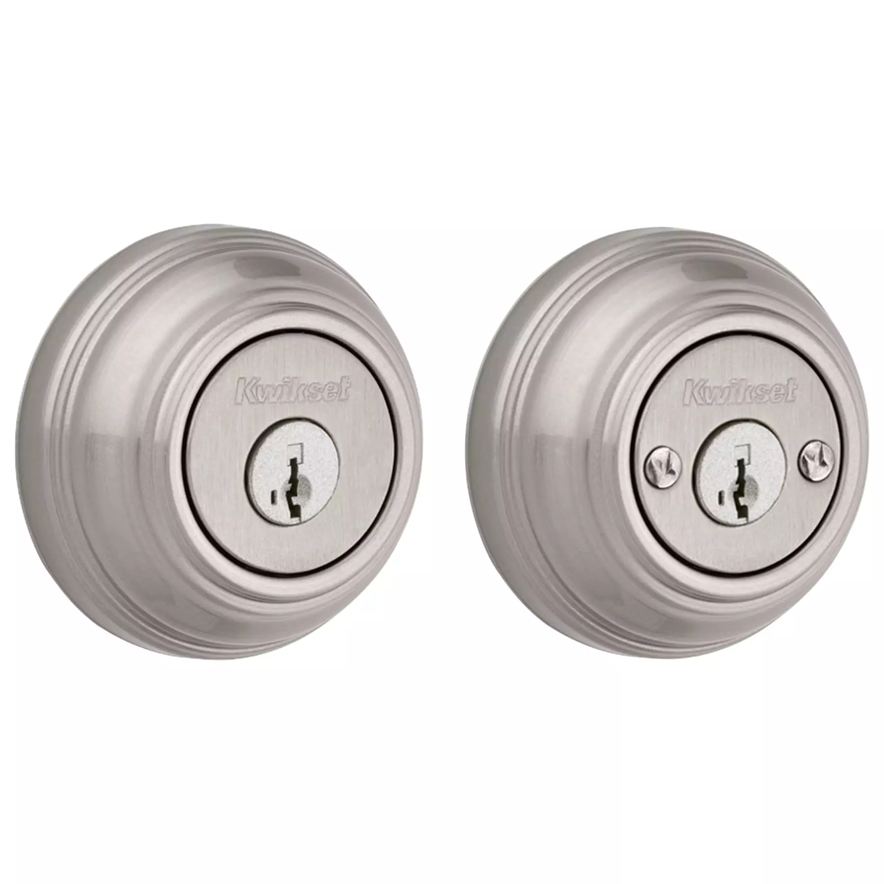 Kwikset Deadbolt 985 Series Satin Nickel Signature Smartkey Double Cylinder 2 Kwikset Deadbolt 985 Series Satin Nickel Signature Smartkey Double Cylinder