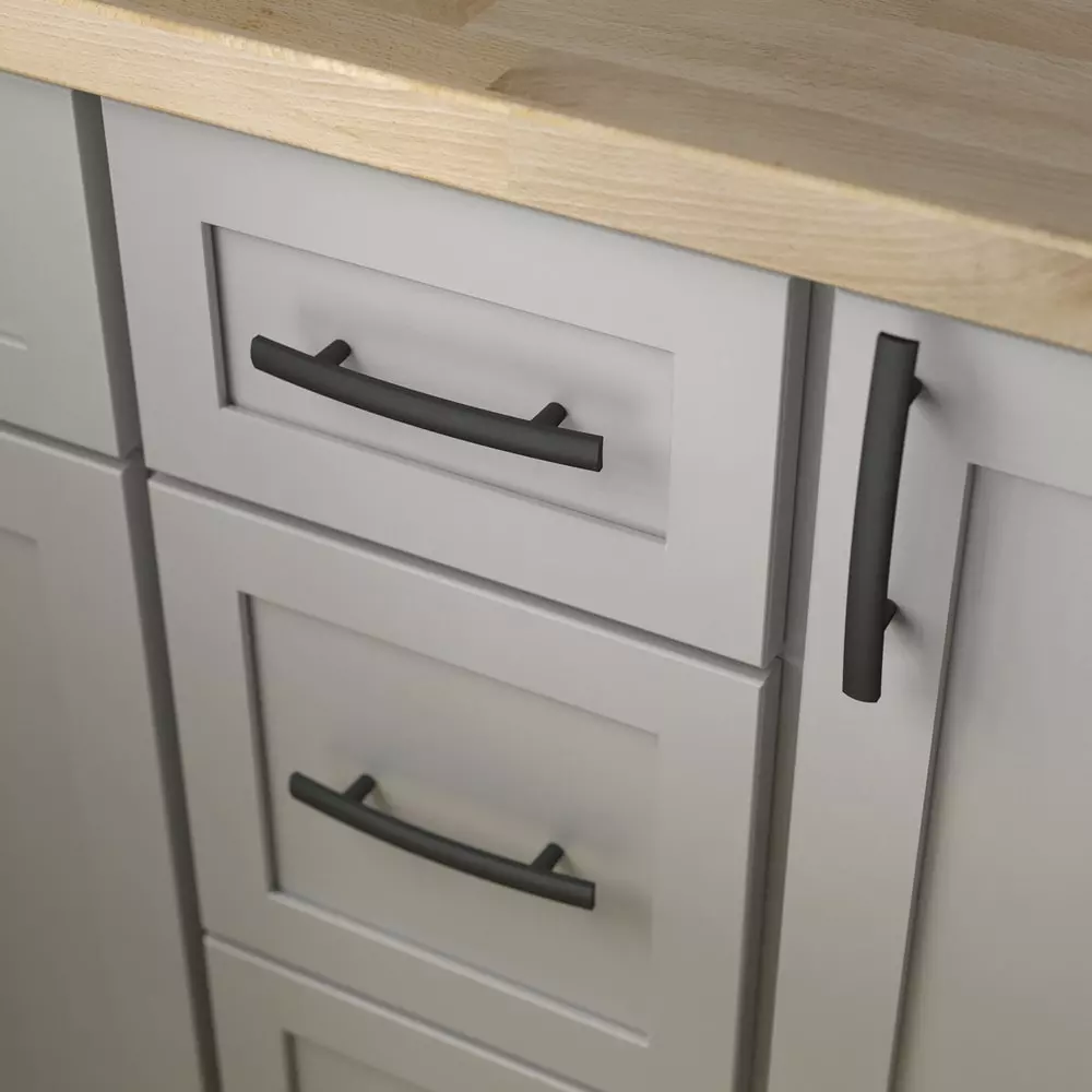 Brainerd Arch Bar Drawer Pull Caroline 3-3/4-In Center To Center Matte Black 4 Brainerd Arch Bar Drawer Pull Caroline 3-3/4-In Center To Center Matte Black - Image 2